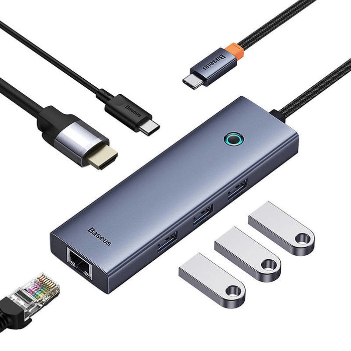 61 хъб Baseus UltraJoy USB-C към HDMI4K@30Hz1 + 3x USB 3.0 +