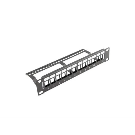 Lanberg пач панел празен 12 порта 1U с органайзер
