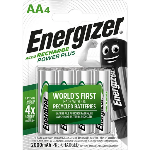БАТЕРИЯ ENERGIZER RECHERGEABLE POWER PLUS AA HR6/4 2000mAh