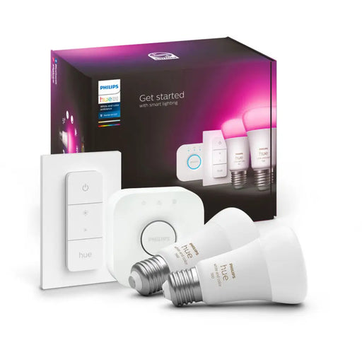 НАЧАЛЕН KОМПЛЕКТ LED КРУШКА E27 9W 2 БРОЯ PHILIPS HUE