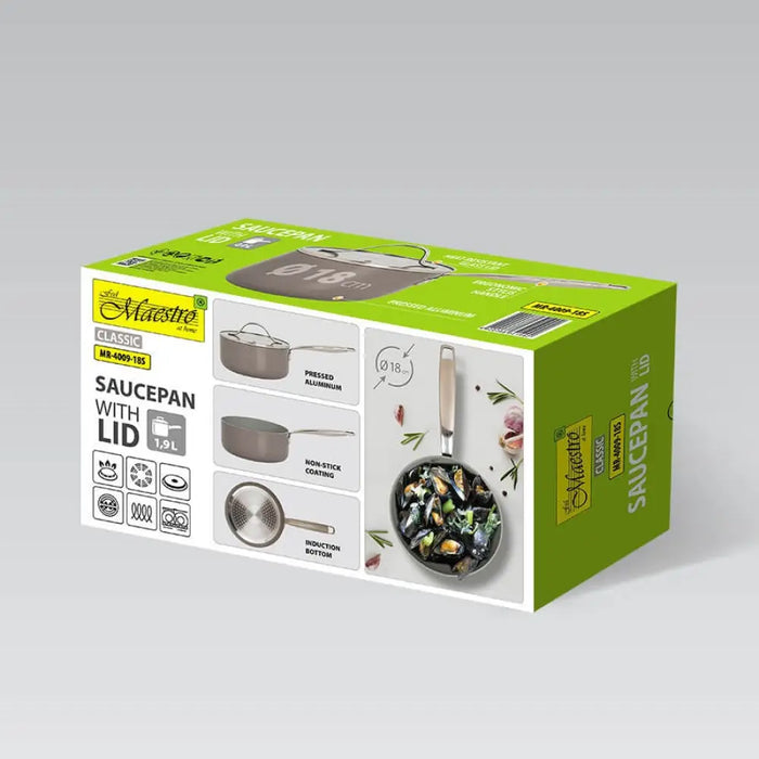Тенджера с капак MAESTRO MR-4009 (MR-4009-18S) 18 см 1,9 л