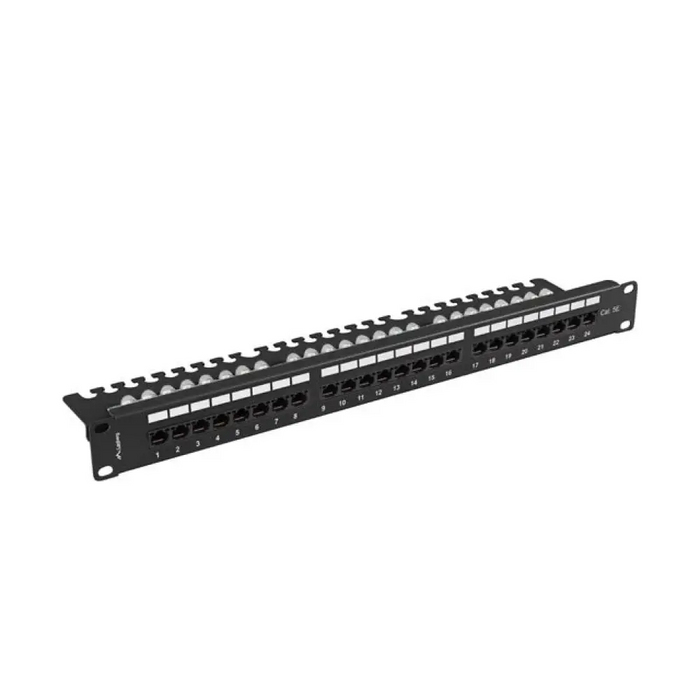 Lanberg пач панел 24 порта 1U 19’’ CAT.5e utp с органайзер