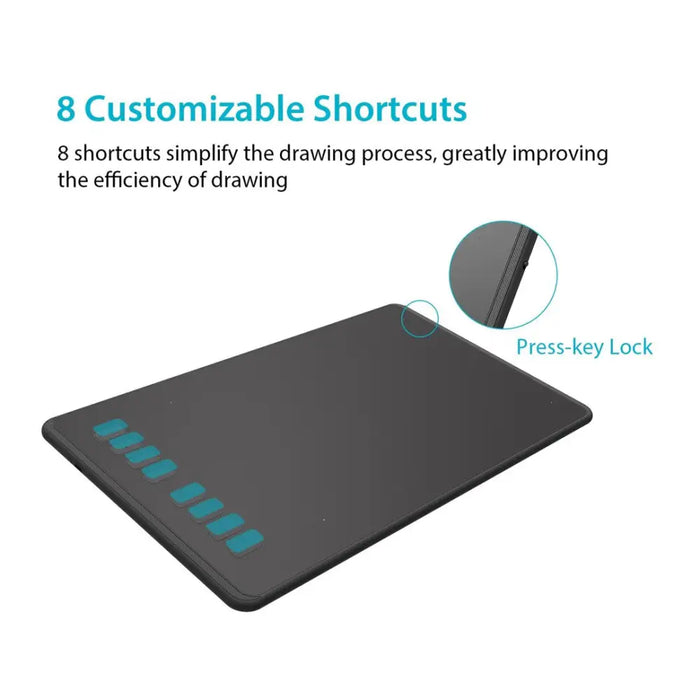 Графичен таблет HUION H950P 5080 lpi 220 x 137 mm USB Черен