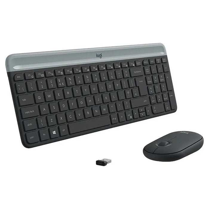 Клавиатура с мишка Logitech 920-009190 Черен Сив френски