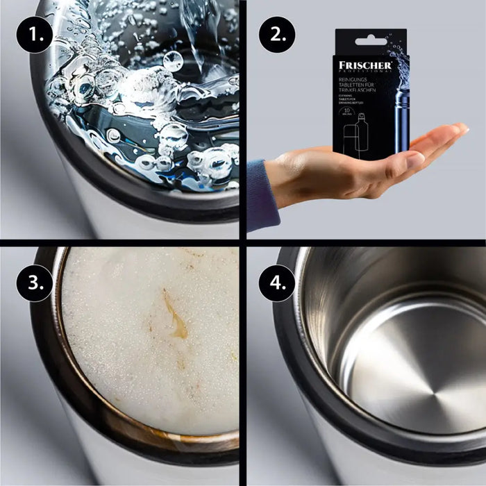 Таблетки за почистване на бутилки и термоси Frischer 10 бр.