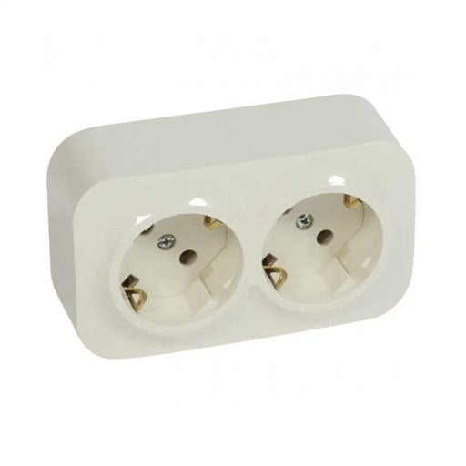 ДВОЕН КОНТАКТ ШУКО С ДЕТСКА ЗАЩИТА ЗА ОТКРИТ МОНТАЖ FORIX