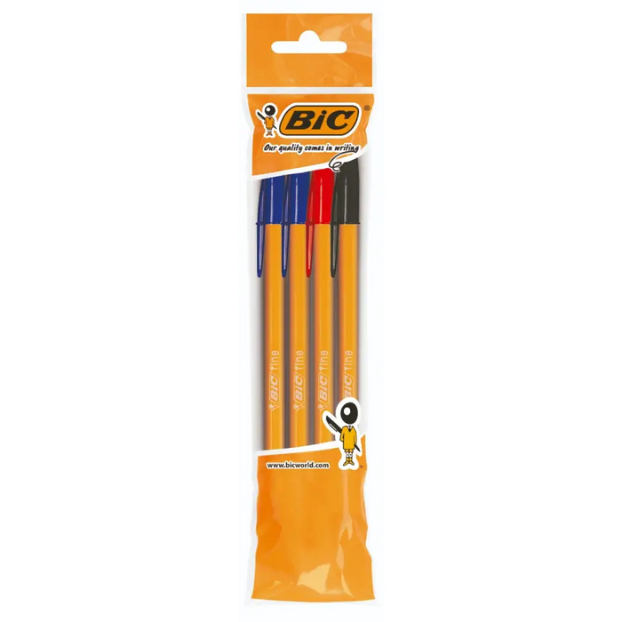 КОМПЛЕКТ ОРИЙНДЖ 4БР.цветни/син 2,черен1,червен1/ BIC