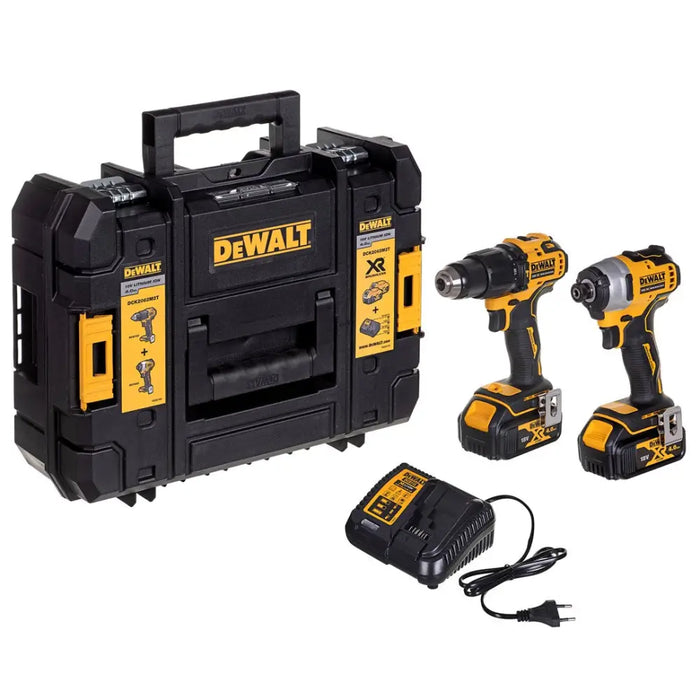 КОМПЛЕКТ ЗА ЕЛЕКТРОИНСТРУМЕНТИ DEWALT DCK2062M2T (DCD709