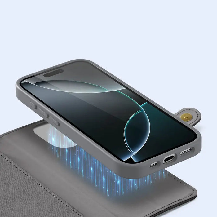 Кожен калъф Dux Ducis Lawa за iPhone 16 Pro със свалящ