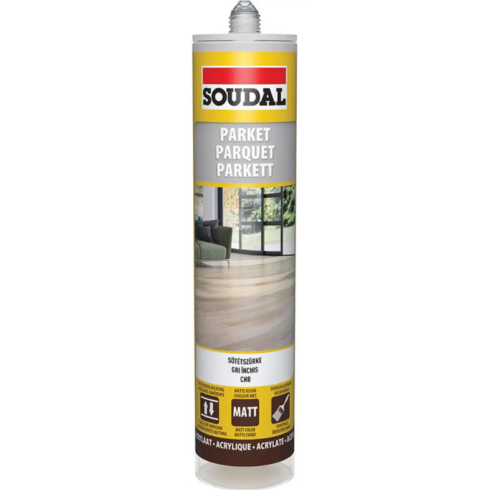 ПАРКЕТЕН УПЛЪТНИТЕЛ ТЪМНО СИВ 280 ML SOUDAL