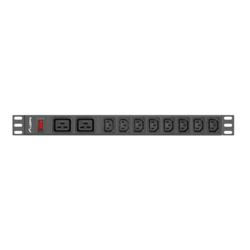 Lanberg разпределителен блок (pdu) 19’’ 1U 16a 2m 2x c19 8x