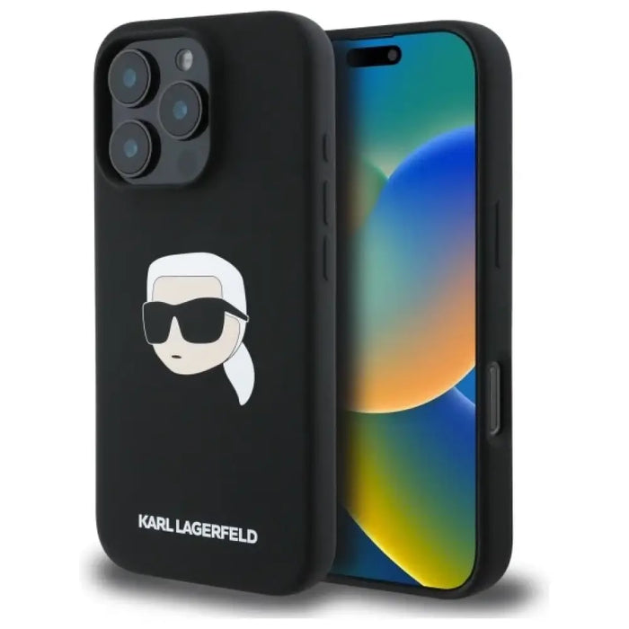 Силиконов калъф MagSafe за iPhone 16 Pro Karl Lagerfeld