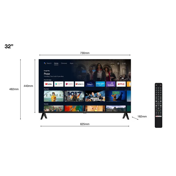 TCL S54 32S5400A Телевизор 81,3 cm (32’’) HD Smart TV Wi-Fi