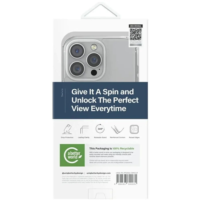 Калъф с въртяща се стойка Uniq Swivix 360 за iPhone 16 Pro