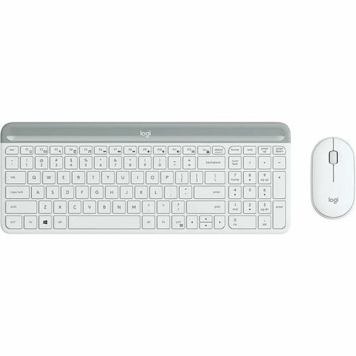Клавиатура с мишка Logitech 920-009199 Бял испански