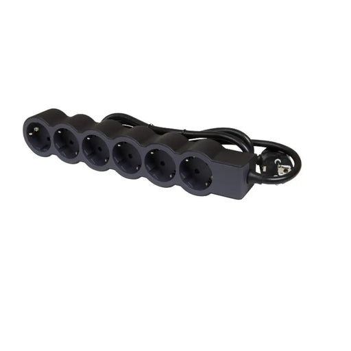 РАЗКЛОНИТЕЛ 6х ШУКО С КАБЕЛ 3м LEGRAND - ЧЕРНО/СИВ