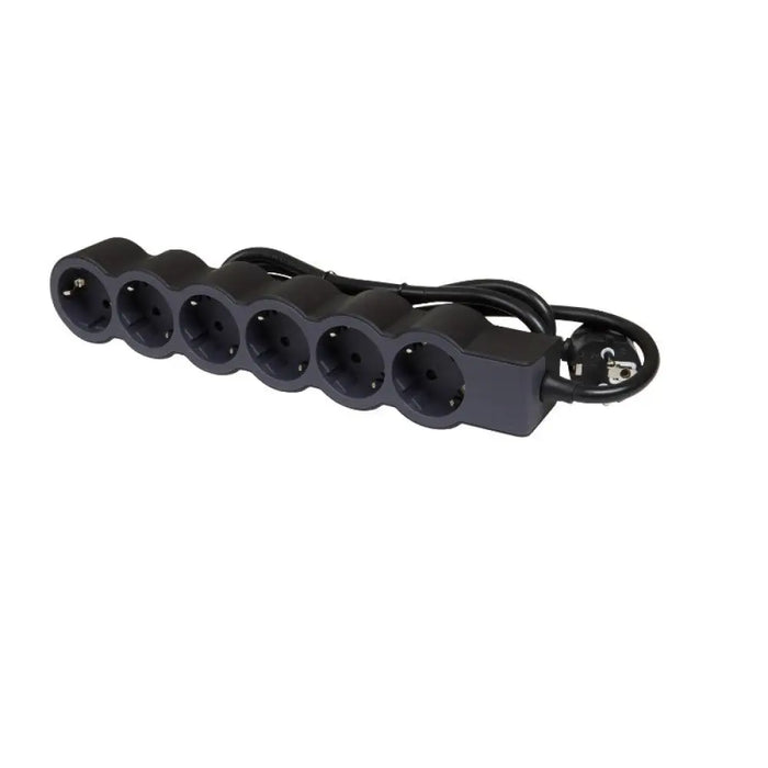 РАЗКЛОНИТЕЛ 6х ШУКО С КАБЕЛ 3м LEGRAND - ЧЕРНО/СИВ