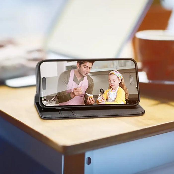 Калъф Dux Ducis Hivo iPhone 16 Pro с флип и RFID защита