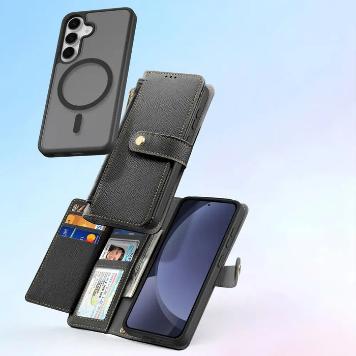 Кожен калъф Dux Ducis Lawa за Samsung Galaxy S25 със свалящ