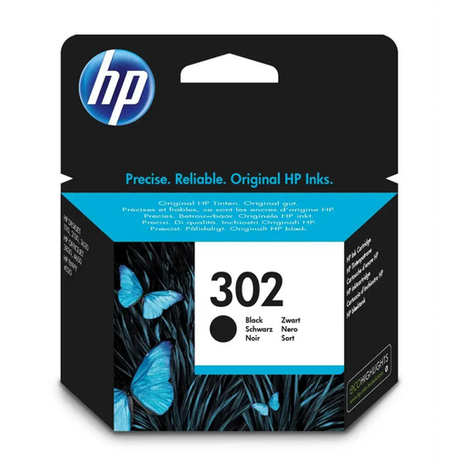 Оригинална черна касета с мастило HP 302
