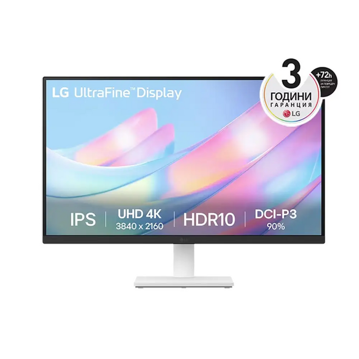 LG 27US500-W 27’’ UHD 4K IPS панел против отблясъци 5ms