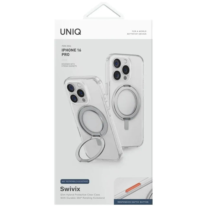 Калъф Uniq Swivix 360 с въртяща се стойка за iPhone 16 Pro