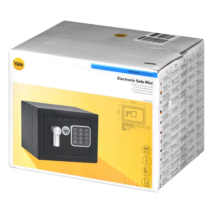Свободно стоящ сейф Yale YSV/170/DB2 3,8 л стоманено черен