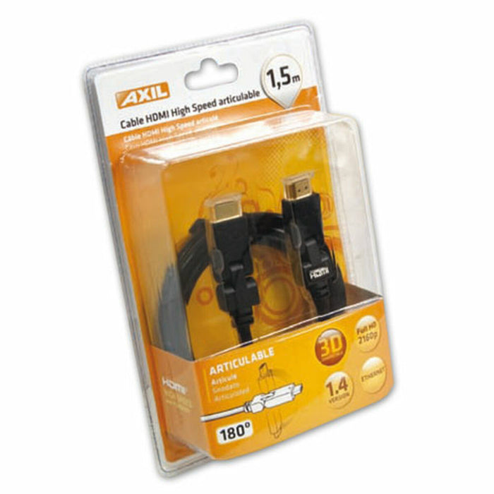 Кабел HDMI Axil 1,5 m Черен Мъжки/Мъжки