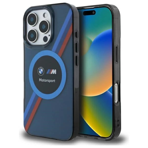 Калъф BMW Motosport IML Circle MagSafe за iPhone 16 Pro Max - Navy Blue