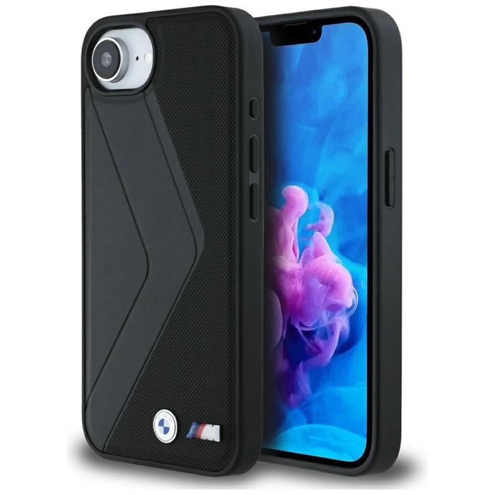 Калъф BMW Oversized Stripes MagSafe за iPhone 16e - черен