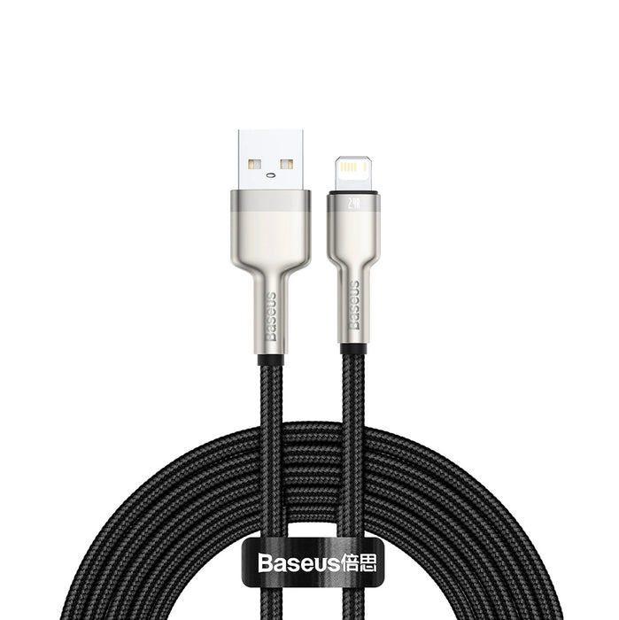 Baseus Cafule Series Metal Data USB-A / Lightning 2.4A кабел 1m - черен