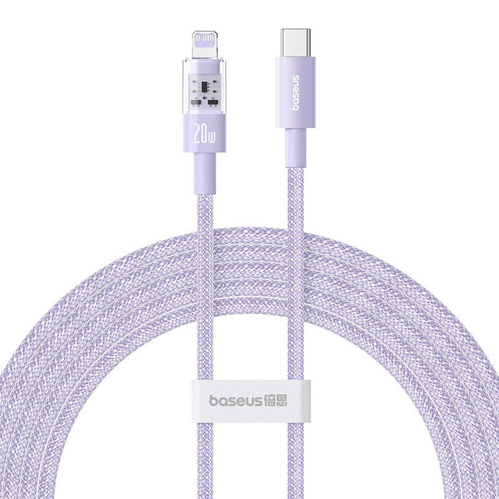 Baseus Gem USB-C към iP кабел за бързо зареждане 2 м 20 W Лилав
