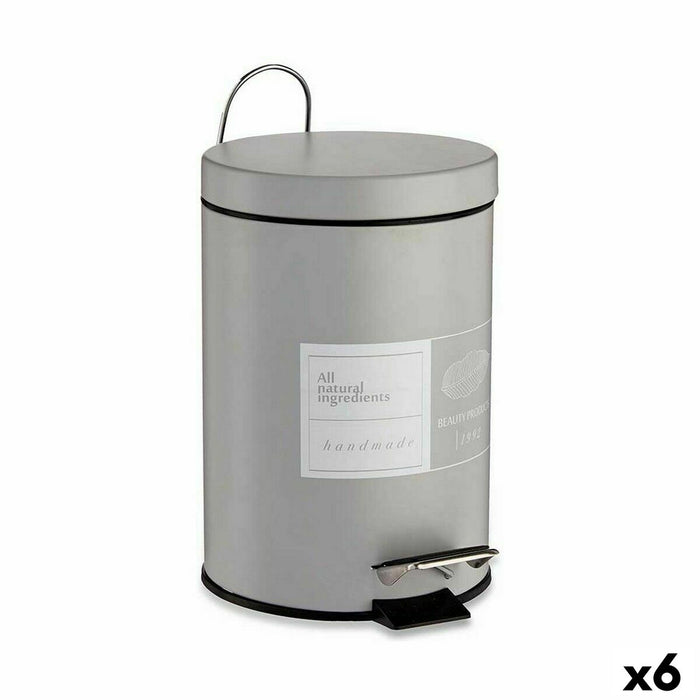 Кошче с педал Berilo 89573 B0012D Beauty Products Бял Сив Стомана Пластмаса 3 L (6 броя)