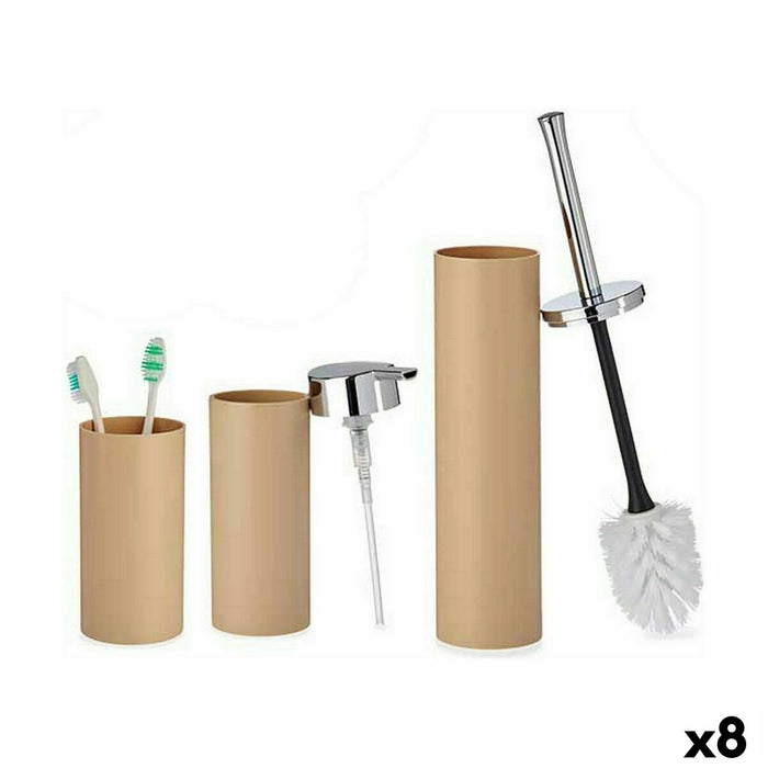 Комплект за Баня Berilo B6274 S3-2 B6274 S3-2 Кафяв Пластмаса 16,5 x 8 x 32,5 cm (8 броя)