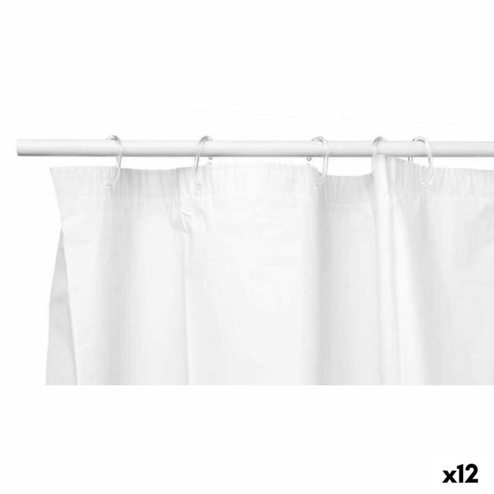 Душ завеса Berilo 89375 89375 Бял полиетилен EVA 180 x 180 cm 20,5 x 34 x 2 cm (12 броя)