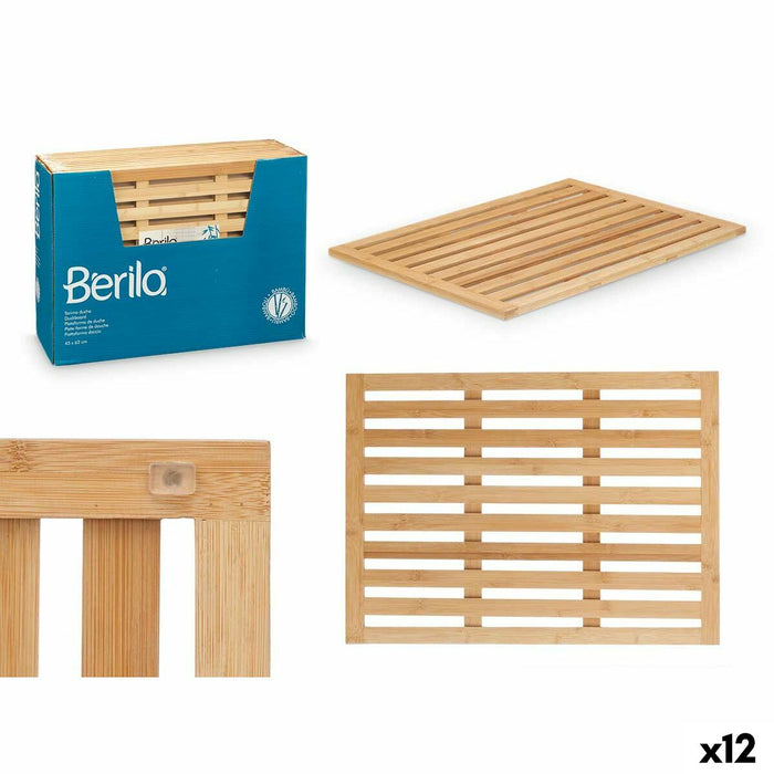 Подложка за баня Berilo BM632-6245 BM632-6245 Естествен Бамбук 62 x 2 x 45 cm 45 x 62 x 62 cm (12 броя)