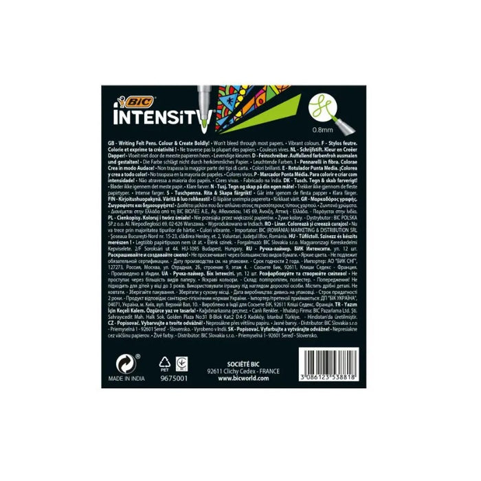 ЦВЕТНИ ТЪНКОПИСЦИ INTENSITY MEDIUM MIX 12 BIC