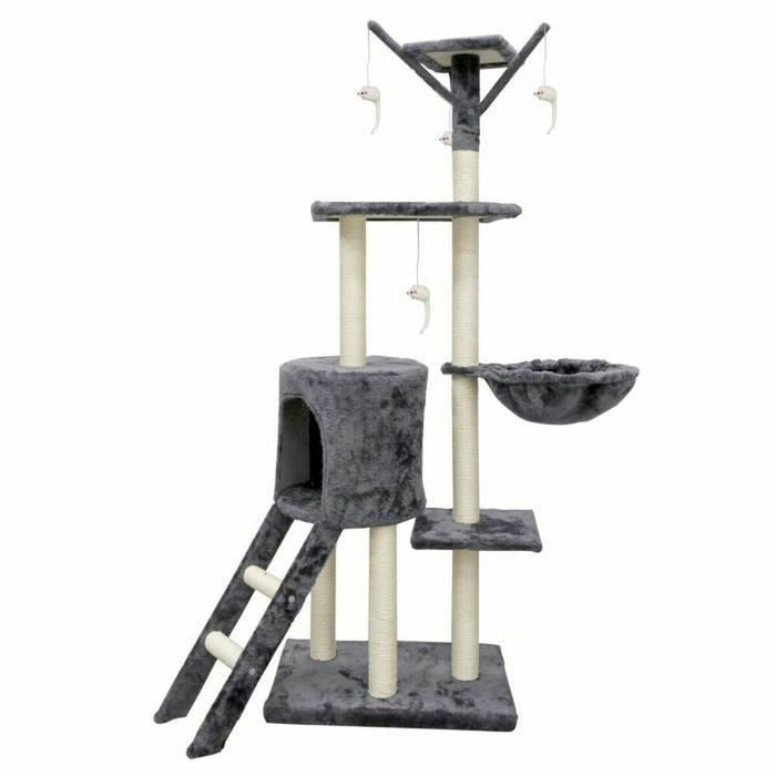 Чесало за Нокти за Котки Jipsy 79 x 34 x 138 cm Сив Сизал Ø 7 cm
