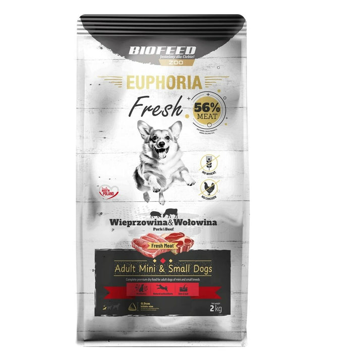 Мисля Biofeed Euphoria Fresh Adult Mini & Small Pork with beef Прасе 2 Kg Възрастен 2,3 Kg