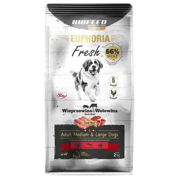 Мисля Biofeed Euphoria Fresh Adult Medium & Large Прасе 2 Kg Възрастен 2,3 Kg