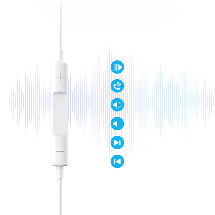 Choetech OC-A011 USB-C слушалки за поставяне в ушите 1,2 м - бели