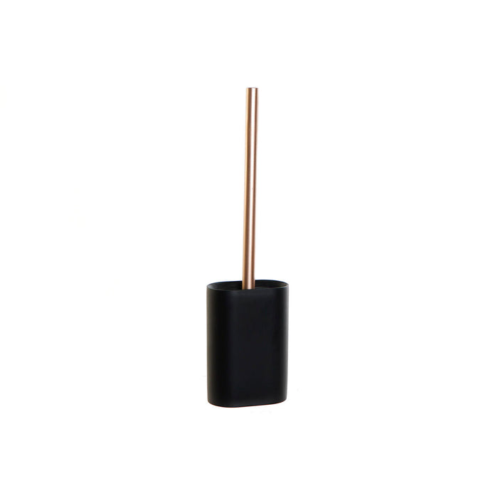 Четка за Баня DKD Home Decor Черен Златен Смола 10 x 6 x 40 cm