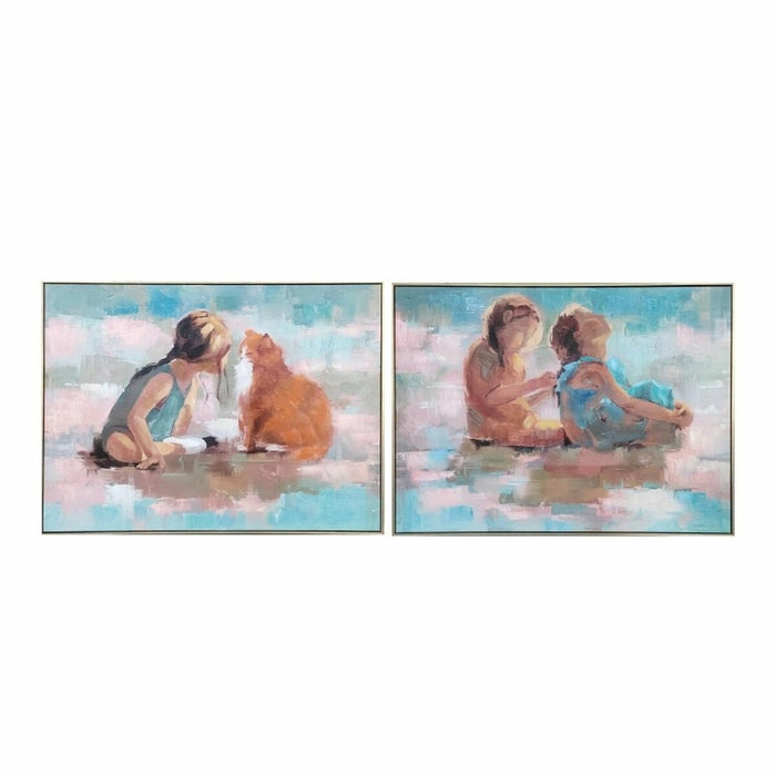 Пластно DKD Home Decor 80 x 3,5 x 60 cm Деца Shabby Chic (2 броя)