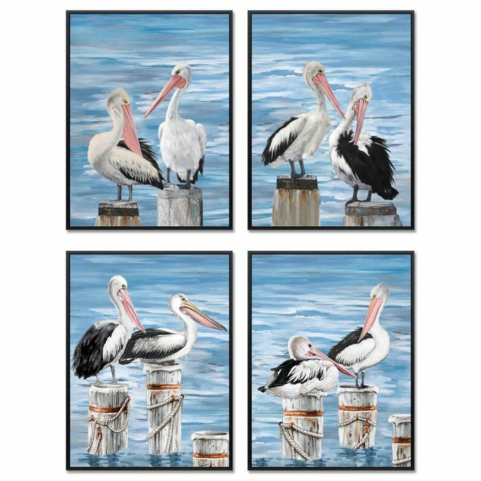 Картина DKD Home Decor Lind Средиземноморско (53 x 3,5 x 73 cm) (4 броя)