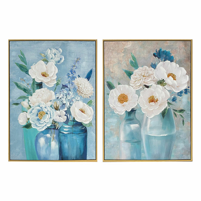 Пластно DKD Home Decor 60 x 3,5 x 80 cm Ваза Shabby Chic (2 броя)