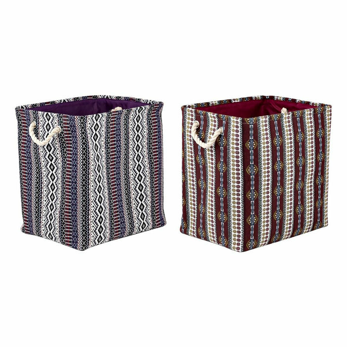 Декоративна кутия DKD Home Decor полиестер Индианец Гума Ева 40 x 30 x 40 cm (2 броя)