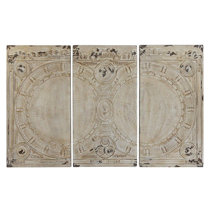 Декорация за стена DKD Home Decor Бежов Неокласически 178 x 4 x 112 cm (3 Части)