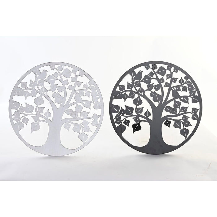 Декорация за стена DKD Home Decor Дърво Метал Традиционен (2 броя) (40 x 1 x 40 cm)