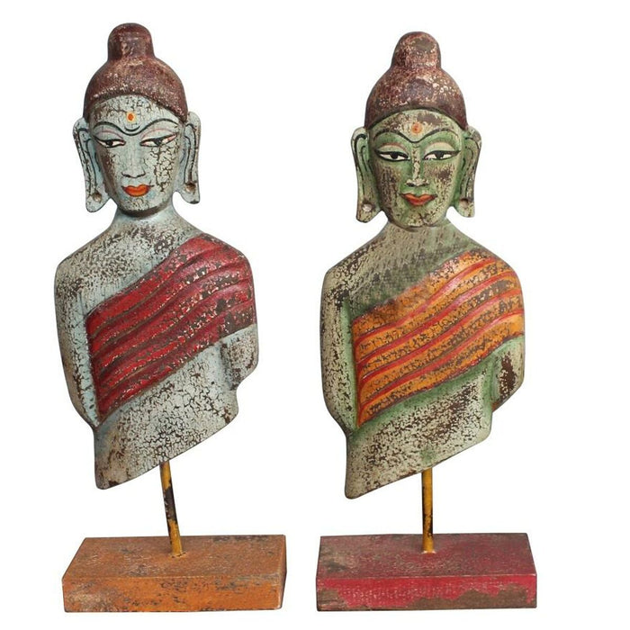 Декоративна фигурка DKD Home Decor 18 x 9 x 47 cm Буда Ориенталски (2 броя)