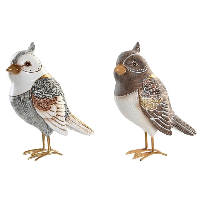 Декоративна фигурка DKD Home Decor Бежов Бял Смола Lind Модерен (12,5 x 7 x 16 cm) (2 броя)